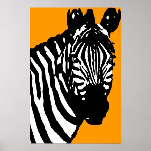 Poster zèbre. (Devant)