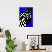 Poster zèbre. (Bureau à domicile)