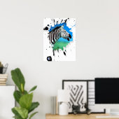 Poster zèbre (Bureau à domicile)