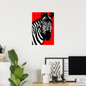 Poster zèbre. (Bureau à domicile)