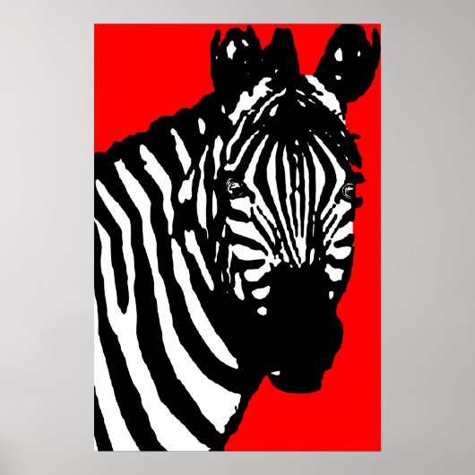 Poster zèbre. (Devant)