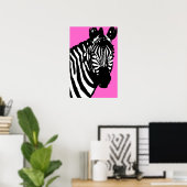 Poster zèbre. (Bureau à domicile)