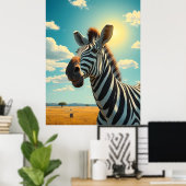 Poster Zèbre (Bureau à domicile)