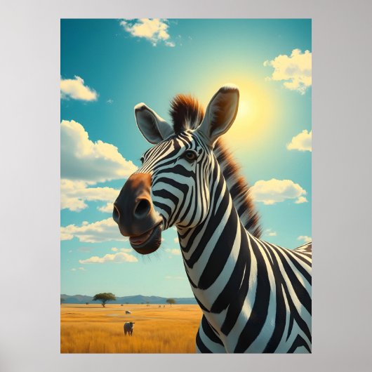 Poster Zèbre (Devant)