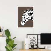 Poster Zèbre (Bureau à domicile)