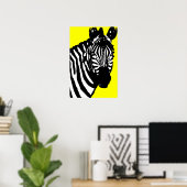Poster zèbre. (Bureau à domicile)