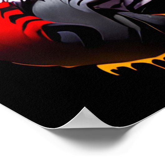 Poster Zèbre coloré (Coin)