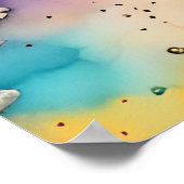 Poster Zèbre de skateboard (Coin)