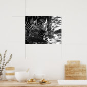 Poster zèbre et petit (Cuisine)