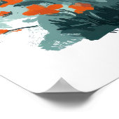 Poster Zèbre mignon avec ballon orange Illustration fanta (Coin)