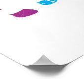 Poster Zèbres - Bleu & Pourpre (Coin)