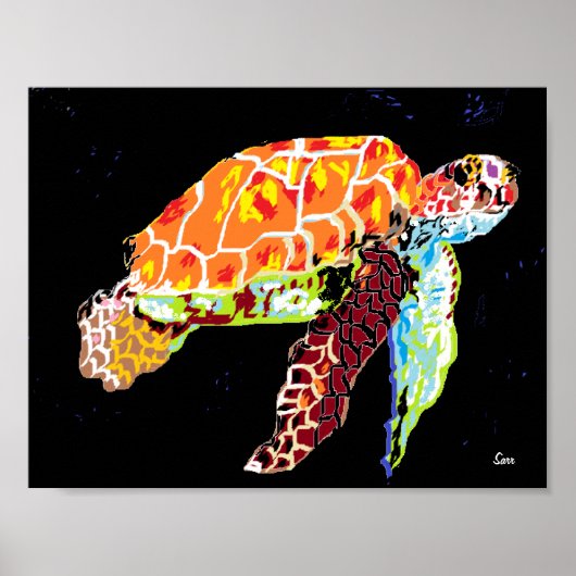Poster: Zeeschildpad Poster (Voorkant)
