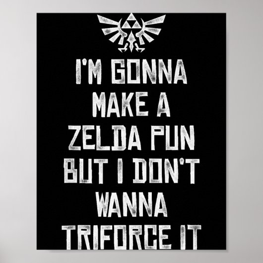Poster Zelda Funny Triforce It Pun Graphic (Devant)