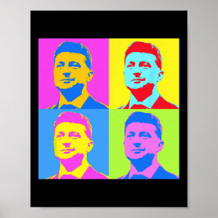 Poster Zelensky Stand Avec Ukraine Ukrainiens Soutien Pop
