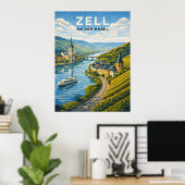 Poster Zell Allemagne Voyage Vintage (Bureau à domicile)
