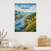 Poster Zell Allemagne Voyage Vintage (Cuisine)