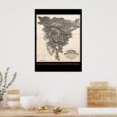 Poster Zemljovid Slovenske dezele en pokrajin (Cuisine)