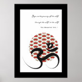 Poster Zen Asiatique Rouge Soleil Yoga Moderne Calligraph (Devant)