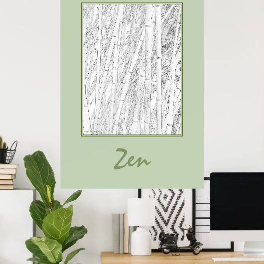 poster "Zen Bamboo" (Thuiskantoor)