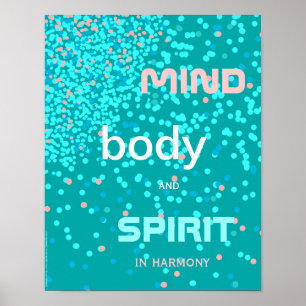 Poster Zen bleu de spa d'art abstrait
