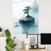 Poster Zen Bonsai et Gentle Stream (Bureau à domicile)