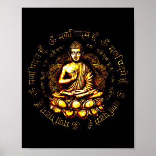 Poster Zen Bouddha Yoga Pleine Conscience Paix