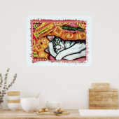 Poster Zen Cat Art (Cuisine)