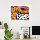 Poster Zen Cat Art (Bureau à domicile)