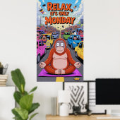 Poster Zen dans la voie rapide (Bureau à domicile)