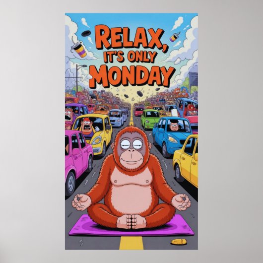 Poster Zen dans la voie rapide (Devant)