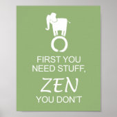 Poster Zen Elephant Enso Simplifier (Devant)