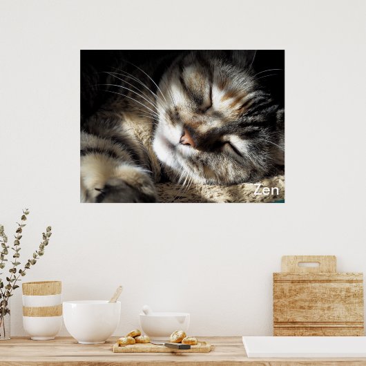 Poster Zen Kitty (Cuisine)