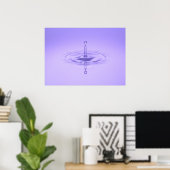 Poster Zen Purple Water Drop Ocean Love Peace Inspiration (Bureau à domicile)