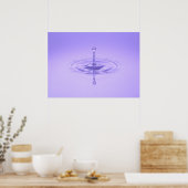 Poster Zen Purple Water Drop Ocean Love Peace Inspiration (Cuisine)