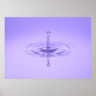 Poster Zen Purple Water Drop Ocean Love Peace Inspiration