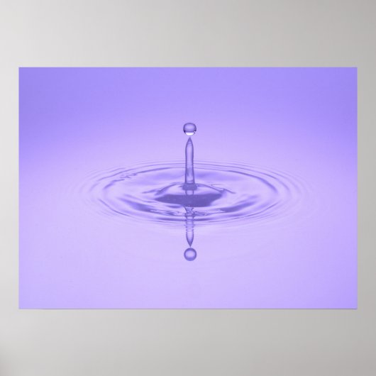 Poster Zen Purple Water Drop Ocean Love Peace Inspiration (Devant)