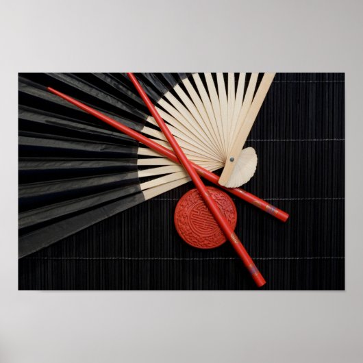 Poster Zen rouge et noir (Devant)