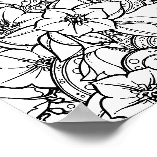 Poster Zendoodle fleuri 2 (Coin)