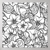 Poster Zendoodle fleuri 2 (Devant)