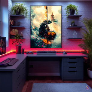 Poster Zenfire Monk - Le chemin des flammes éternelles