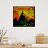 Poster Zenith Orange LabelWhittier, CA (Cuisine)