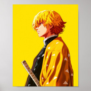 Poster "Zenitsu Agatsuma - Tonnerre Respirant Démon Slaye