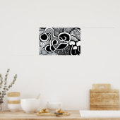 Poster Zentangle Expansion de l'esprit | Ligne Abstraite  (Cuisine)