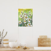 Poster Zephaniah Scripture Rejoice Over You Daffodils   (Cuisine)