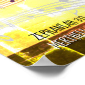 Poster Zephanie 3:17 | MON DIEU CHANTE Personnalisé JAUNE (Coin)