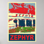 Poster Zephyr Rollercoaster Pontchartrain Beach (Devant)