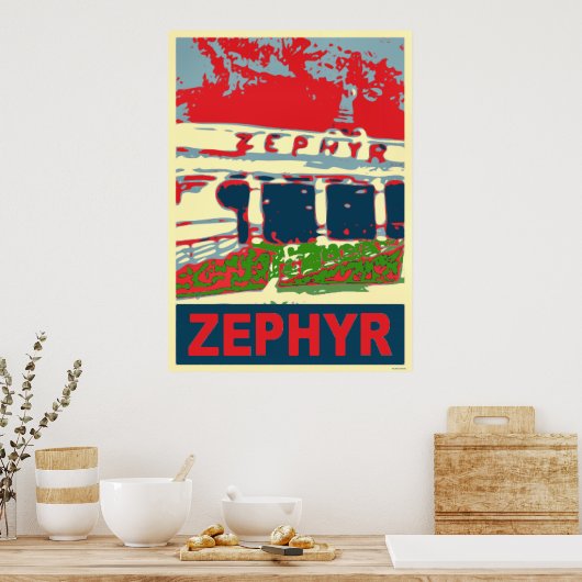 Poster Zephyr Rollercoaster Pontchartrain Beach (Cuisine)
