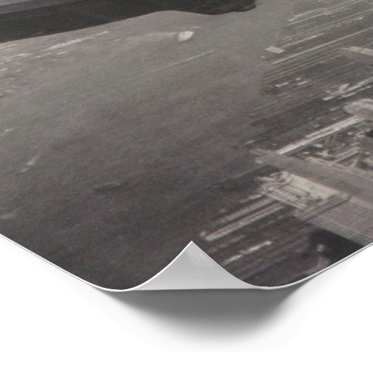 Poster zeppelin sur Manhattan (Coin)