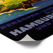 Poster Zeppelin Voyages ~ Survol de la mer et de la terre (Coin)