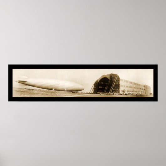 Poster Zeppelin ZR3 Dirigible Photo 1924 (Devant)